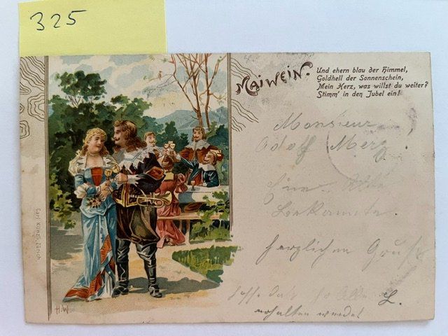 Cartoline postali: Alte Ansichtskarte Maiwein von 1899 – Usato da Niederwil AG venduto da dahu75