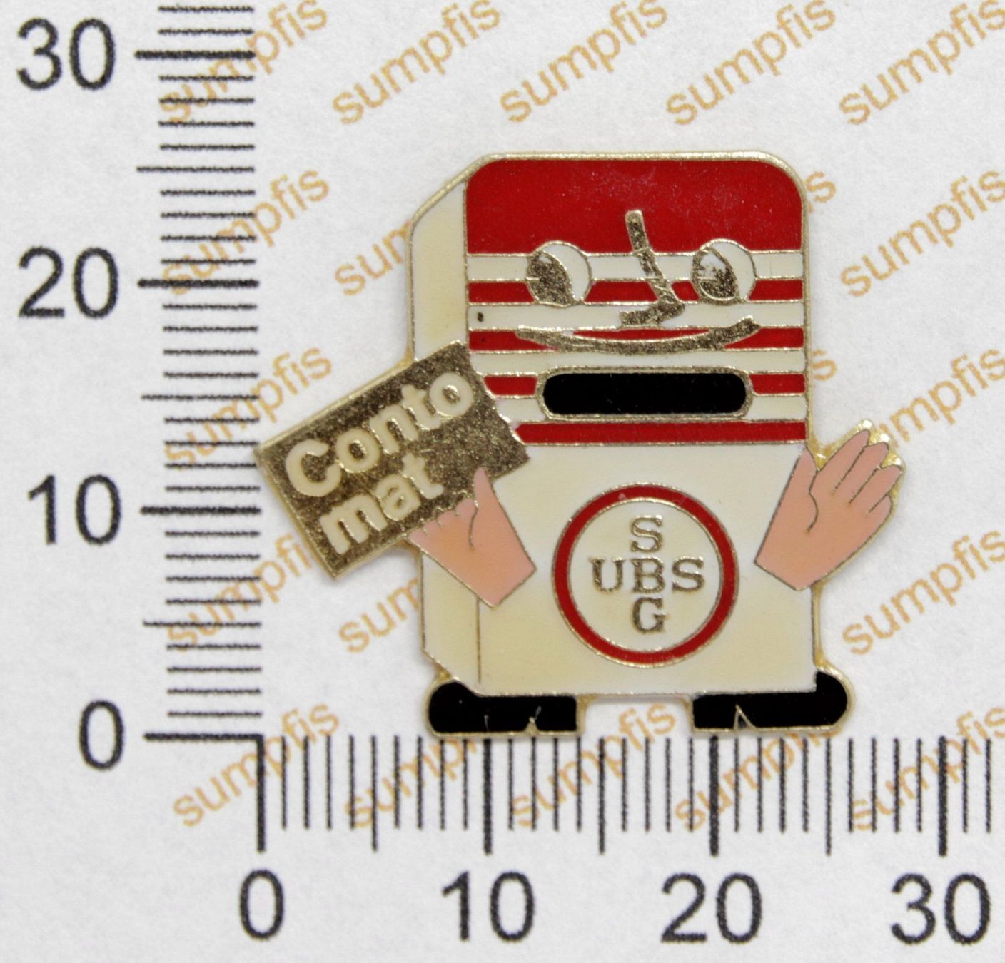 Spille: Retro-Pin UBS / SBG Contomat – Usato da Winterthur venduto da sumpfis