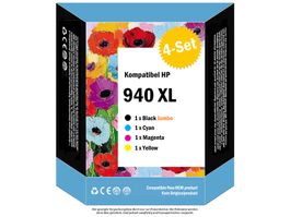 HP-940 XXL/XL Kompat. Drucker-Patronen Chip, Füllstand (4x)