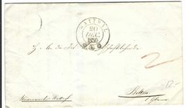 Faltbrief  Wattwil  - Bilten 1850
