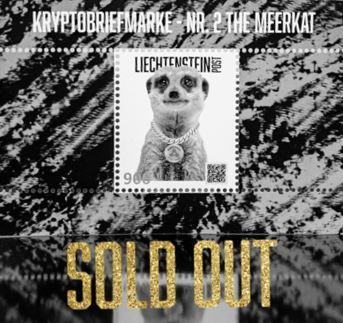Tutti i francobolli: FDC Crypto-Stamp Nr.2, The Meerkat, Türkise – Usato da Rickenbach SO venduto da Bytebull 2