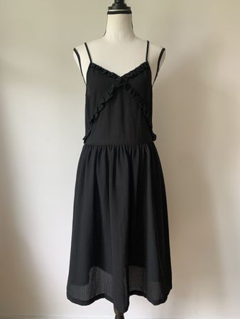 Sessun Sommerkleid Gr. 36, Viskose schwarz, Kleid Träger
