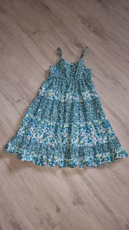 Sommerliches Blumenkleid, Gr.146  leicht und luftig!
