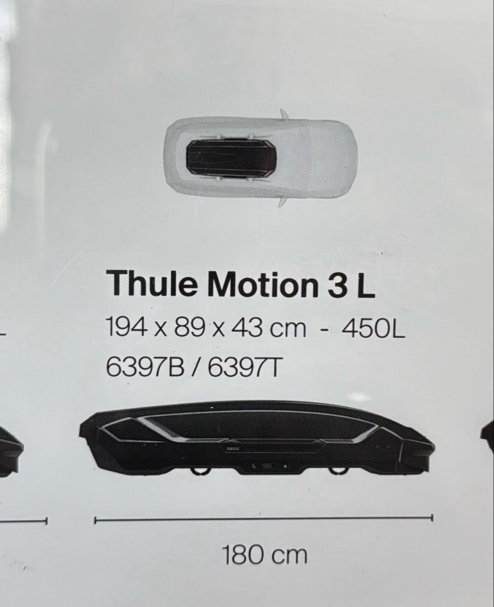 Thule Dachboxen: Dachbox Thule Motion 3 L black glossy 450L – Gebraucht aus Neuenhof von tim_nw8n