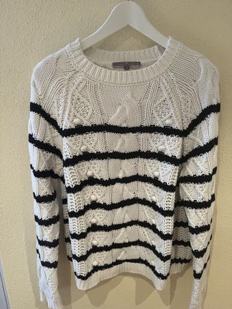 Lieblingsstuck Pullover gestreift weiss schwarz Gr. 40