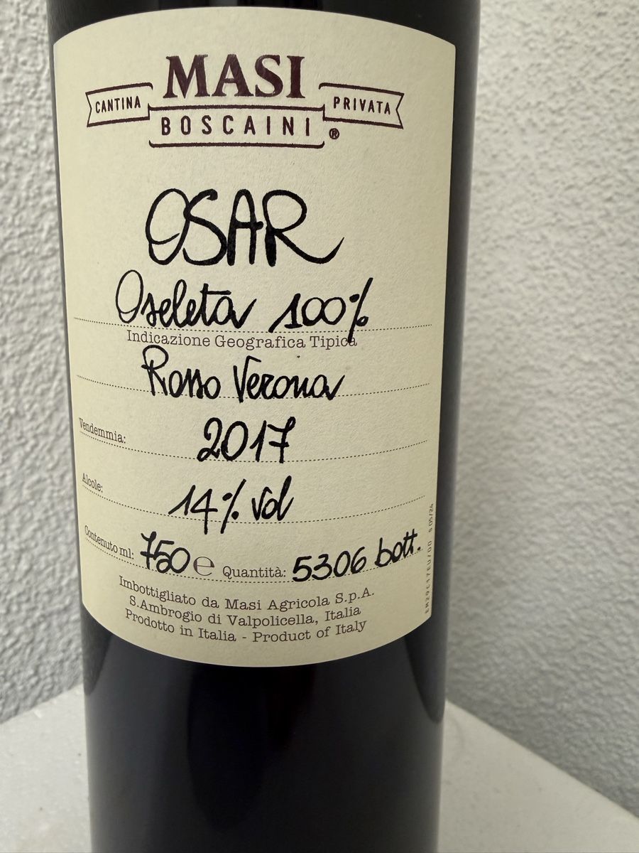 Vino: Masi Osar Rosso Verona 2017, limitierte Edition 2017 – Nuovo (secondo la descrizione) da Goldach venduto da Messerguru 4
