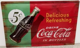 grosses Coca-Cola Blechschild  Neu,  Grösse 60 x 39,5 cm