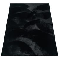 -50%‼️  Flauschiger 240x340  Teppich Super Soft Deep Black