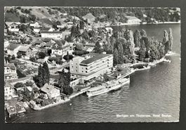 Merligen am Thunersee. Hotel Beatus, Flugaufnahme ca 1950