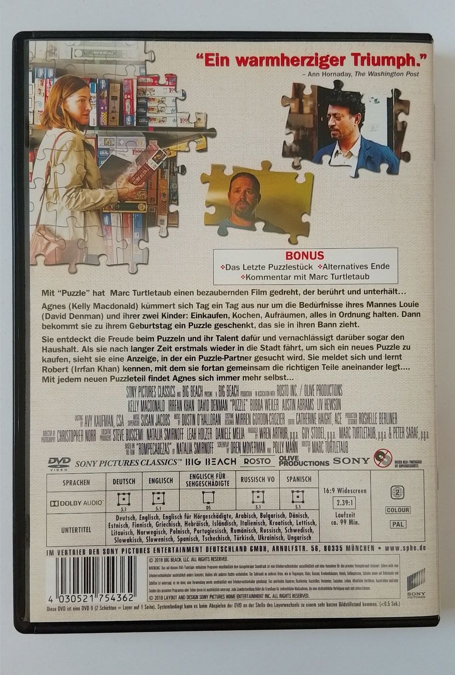 Tutti i DVDs: dvd "puzzle" sehr guter zustand – Usato da Zürich venduto da var_gmw9 1
