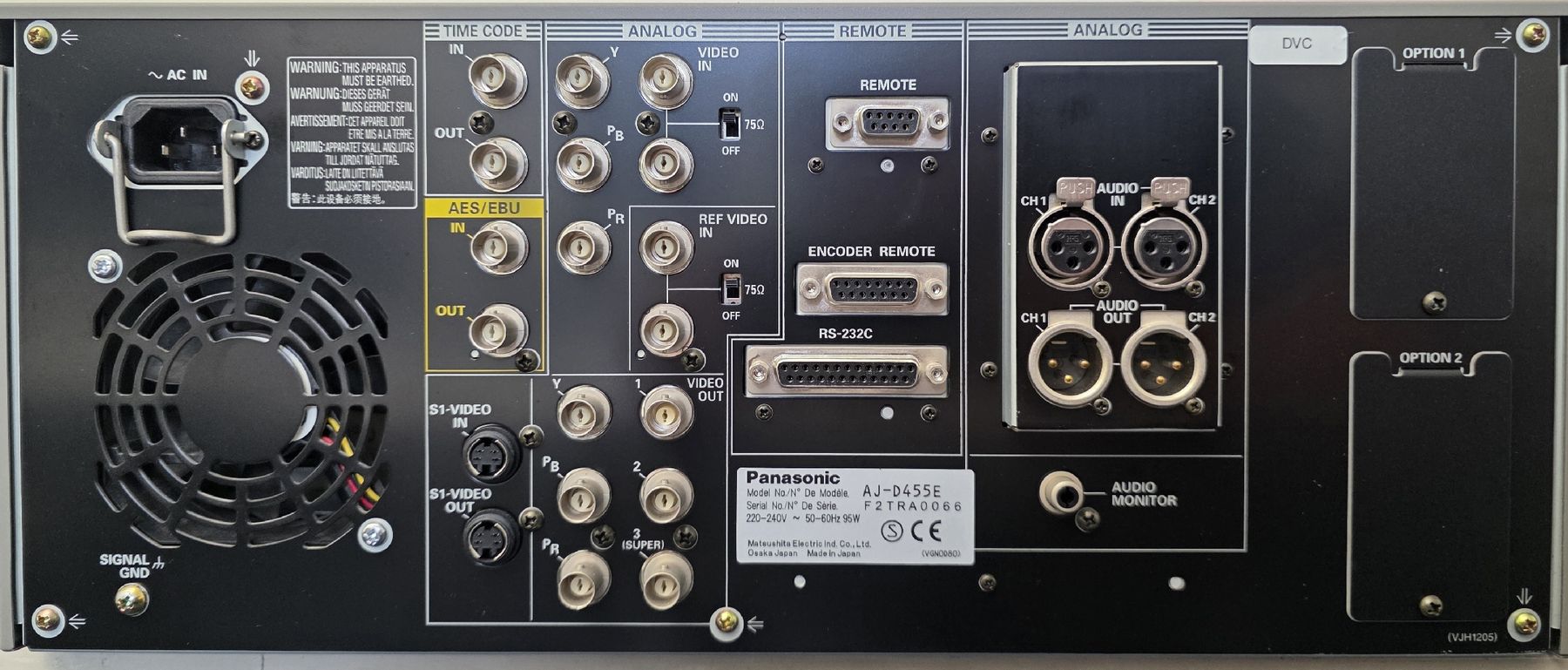 Panasonic Registratori: Panasonic AJ-D455E DVCPRO / DV Digital Video Broadcast Profi – Usato da Kloten venduto da PcManuM 2