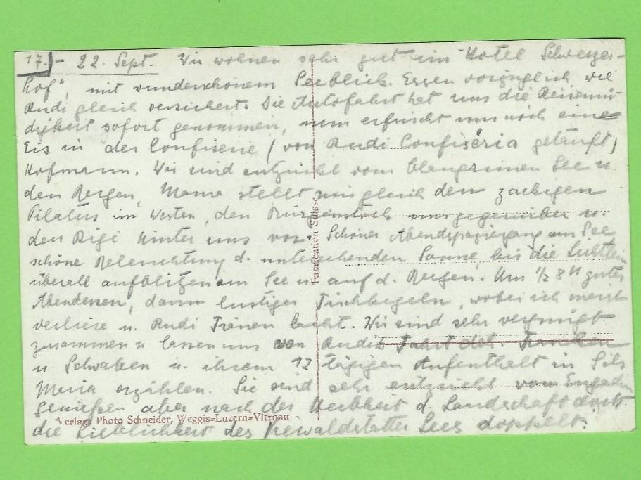 Cartoline postali: Weggis von der Rigistrasse – Usato da Zürich venduto da t24_de 1