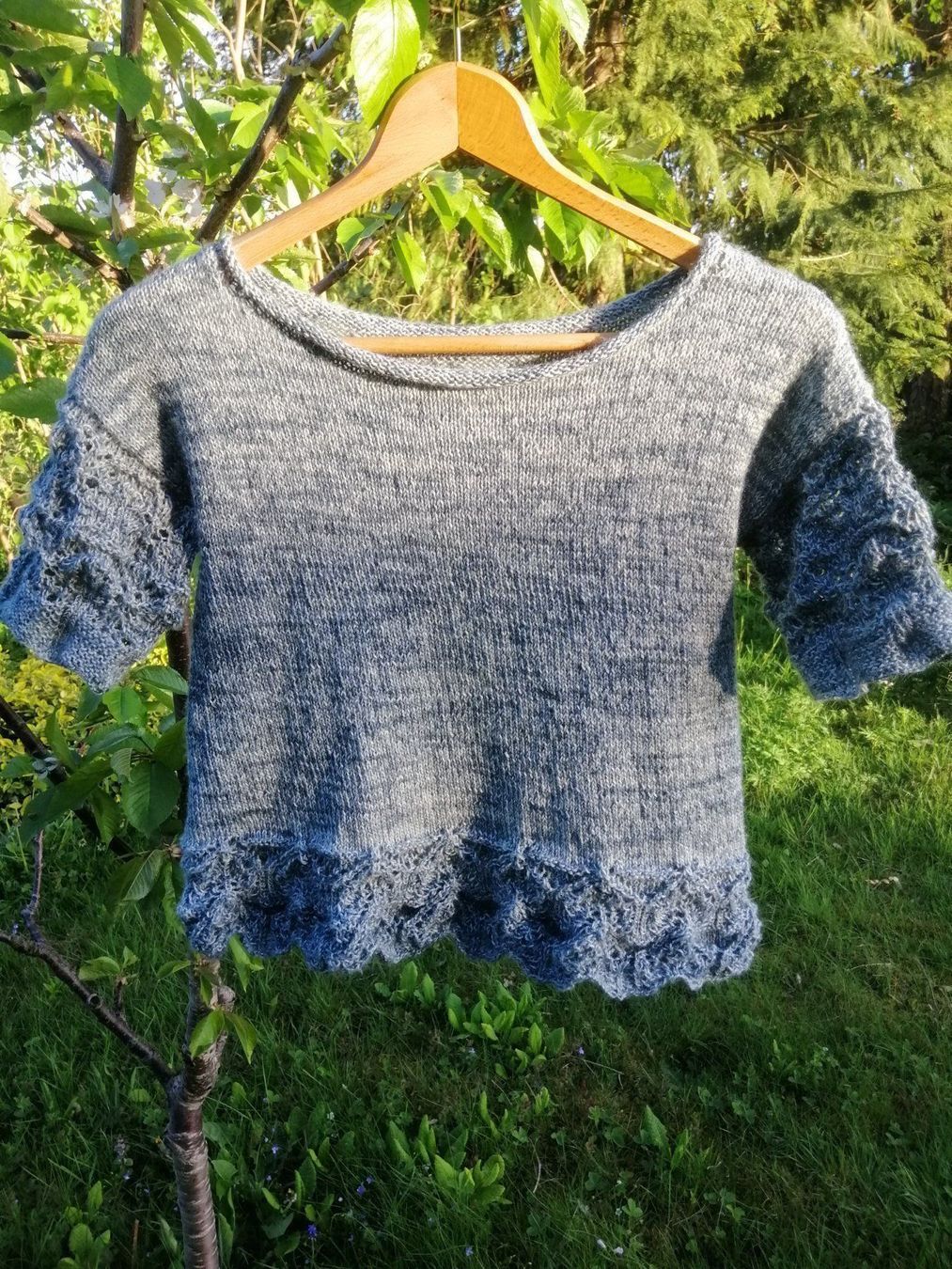 Maglioni & Felpe: Sommerpulli "Zirconium" Merino/Seide NEU – Nuovo (secondo la descrizione) da Langenthal venduto da Handstrick 7