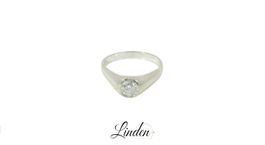 Damenring 750 Weissgold Diamant Gr. 59.5