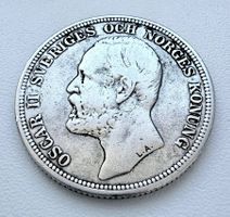 2 Kronor 1904 – Oscar II. – Schweden/Norwegen – Silber 800