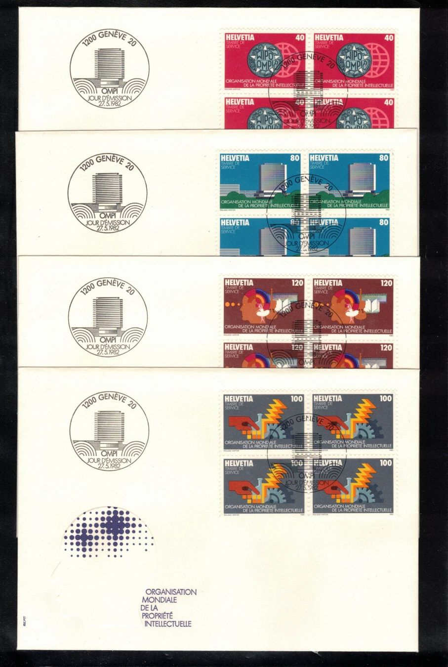 Tutti i francobolli: 1982  4x  FDC  4 er Ausgabetag – Nuovo (secondo la descrizione) da Rheinau venduto da loxis