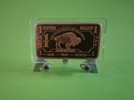 1 Unze / oz - Anlage Kupfer Barren 999 Feinkupfer Buffalo