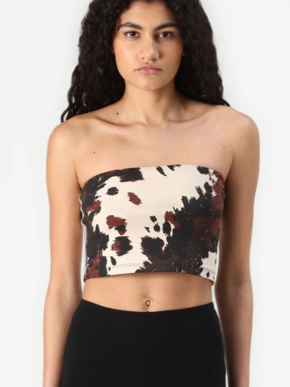 Only Top: ONLY Lot de 2 Top bandeau noir et vache Gr. M 95% coton bio – Nuovo e nell'imballaggio originale da St-Aubin FR venduto da Tiweety 1