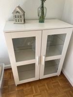 Vitrine blanche deux portes verre