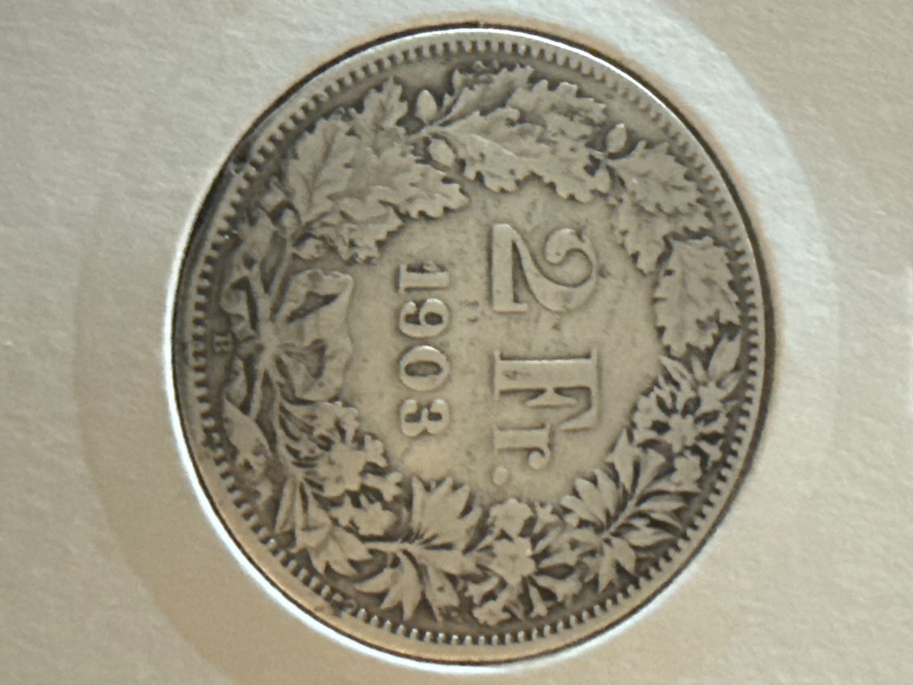 Tutti le monete: Swiss 2 francs 1903 Silver Coin – Usato da Pully venduto da ta571 1