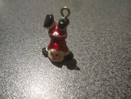 Anhänger Weihnachtsmann im Kopfstand