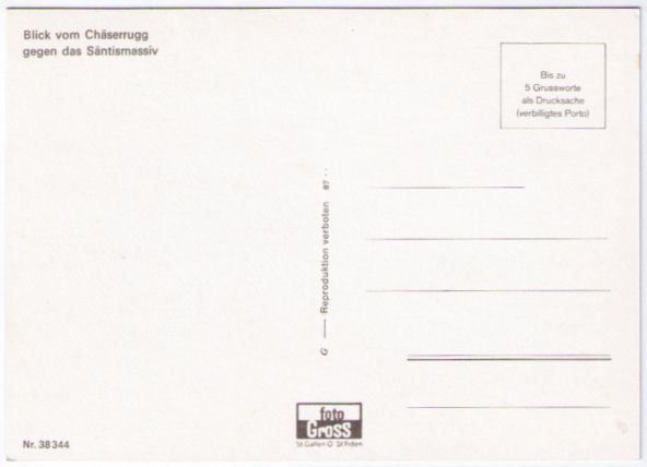 Cartoline postali: Chäserrug – Usato da Binningen venduto da Mountainrider 1