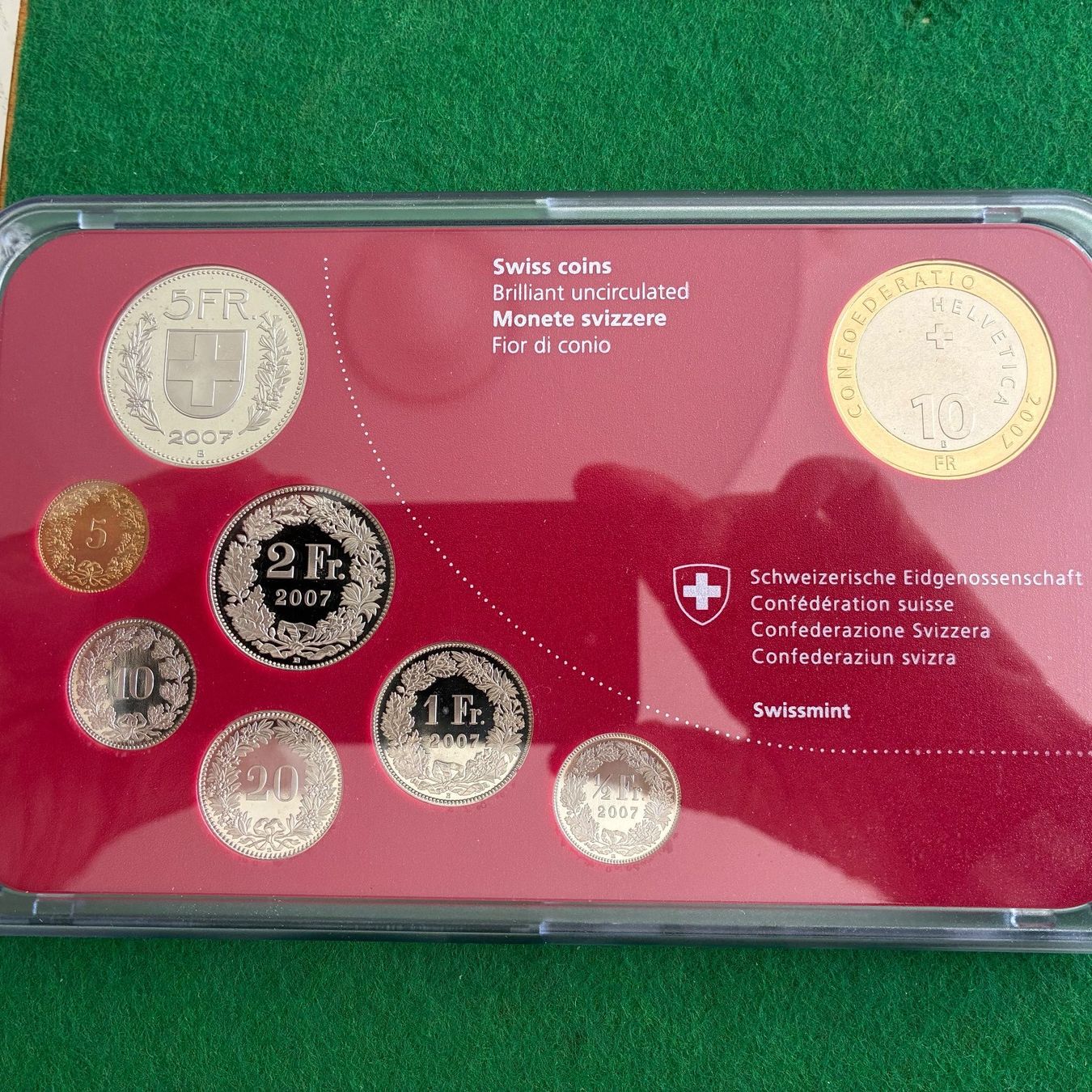 Alle Münzen: CH  Münzsatz  2007  stgl. – Neu und originalverpackt aus Viganello von Plausch8 1