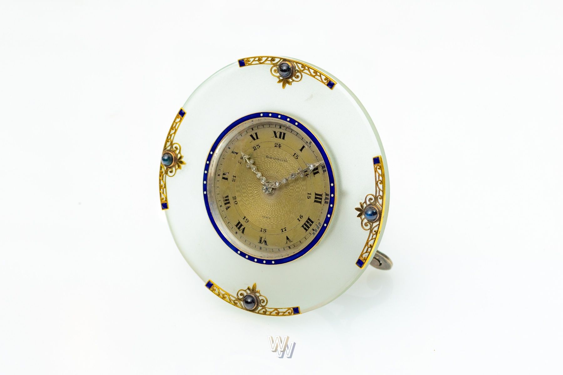 Pendules & Horloges murales: Spaulding & Co Silver, Gold & Enamel Travel Clock, c.1910-15 – D'occasion à Bern par watch.and.write.bern 2