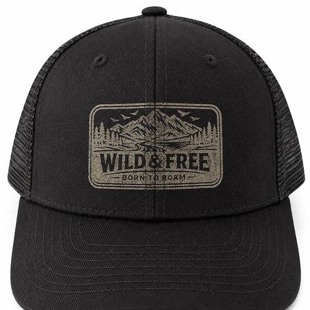 Design Trucker Cap "Wild & Free"  Born to Roam