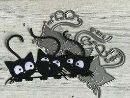 Stanzschablone Nr. 34, Katzen (für Sizzix geeignet)