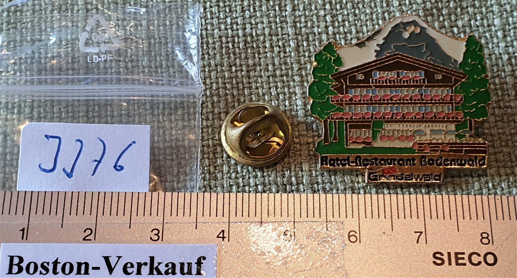 Plaketten & Abzeichen: J376 - Pin Hotel Bodenwald Grindelwald – Gebraucht aus Reinach BL von Boston-Verkauf 1