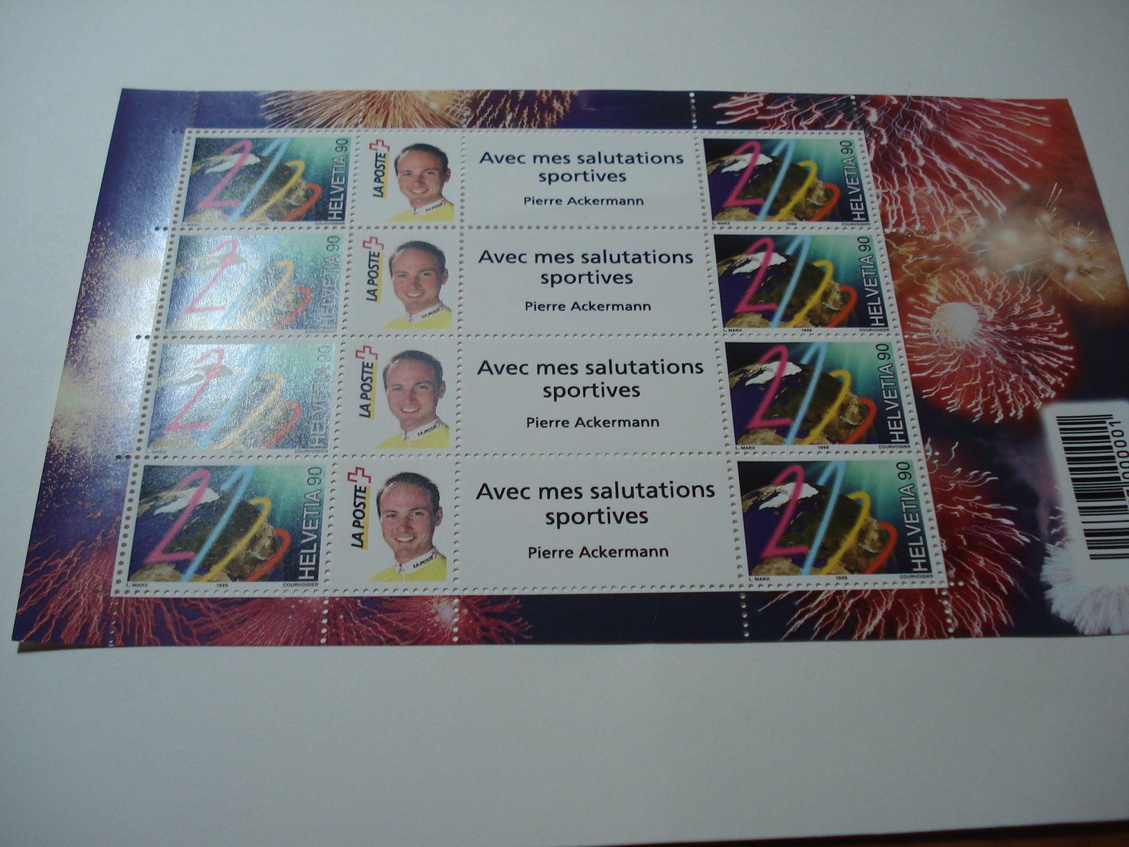 Tutti i francobolli: Bogen  Milleniumsmarken 1999 **, Swiss Post Team P Ackermann – Usato da Niederwil AG venduto da morostahu