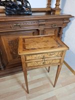 Antiker Louis XVI Nachttisch Beistelltisch Intarsien 