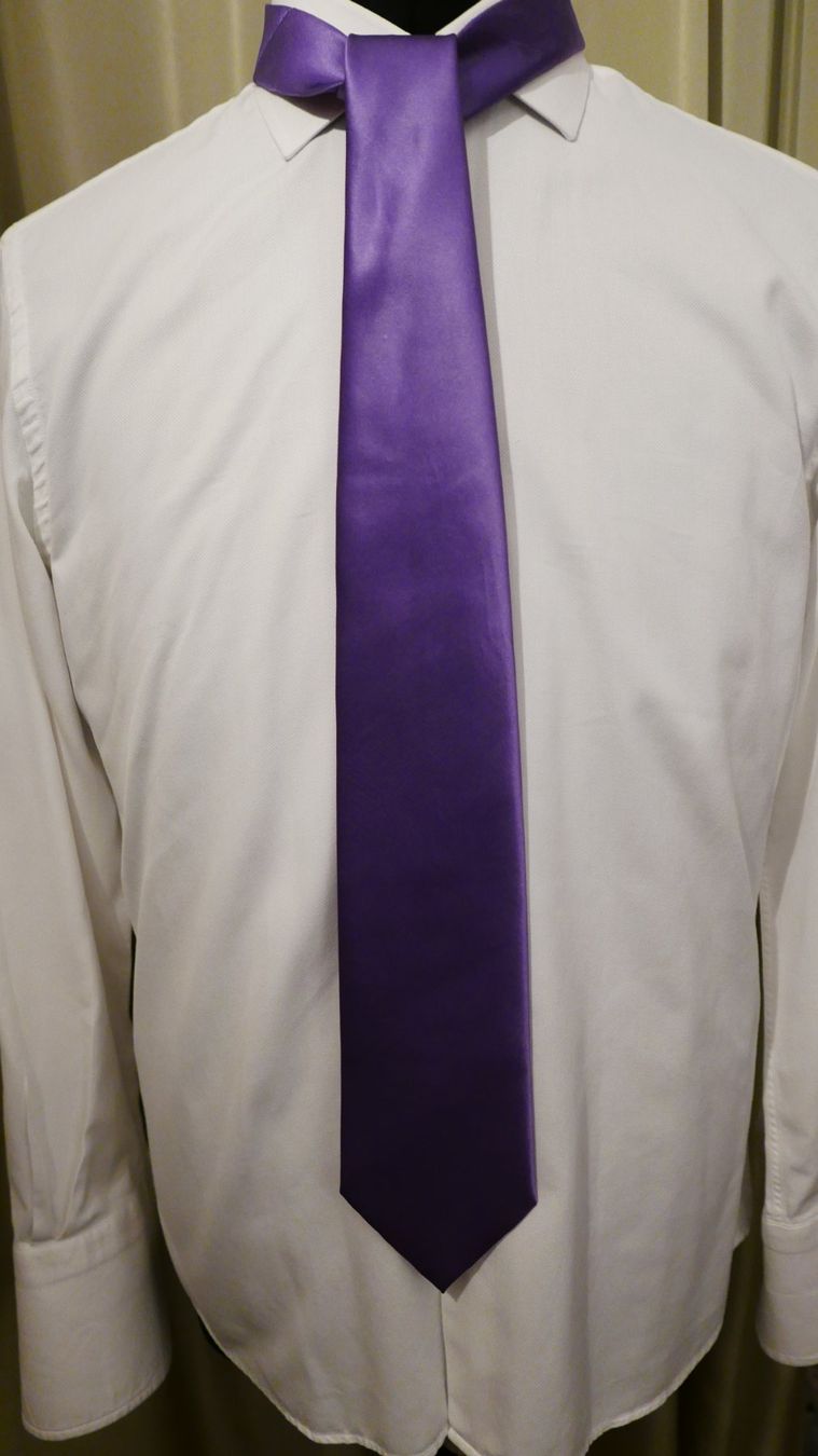 Cravatte: TUCCI Emidio, Cravate 100% soie Violette unie – Usato da Nyon venduto da WHTF