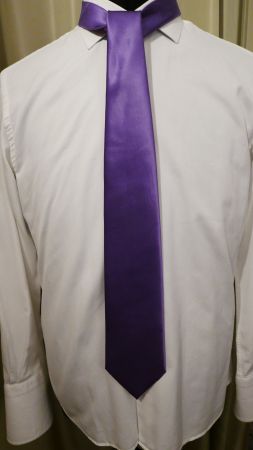 TUCCI Emidio, Cravate 100% soie Violette unie