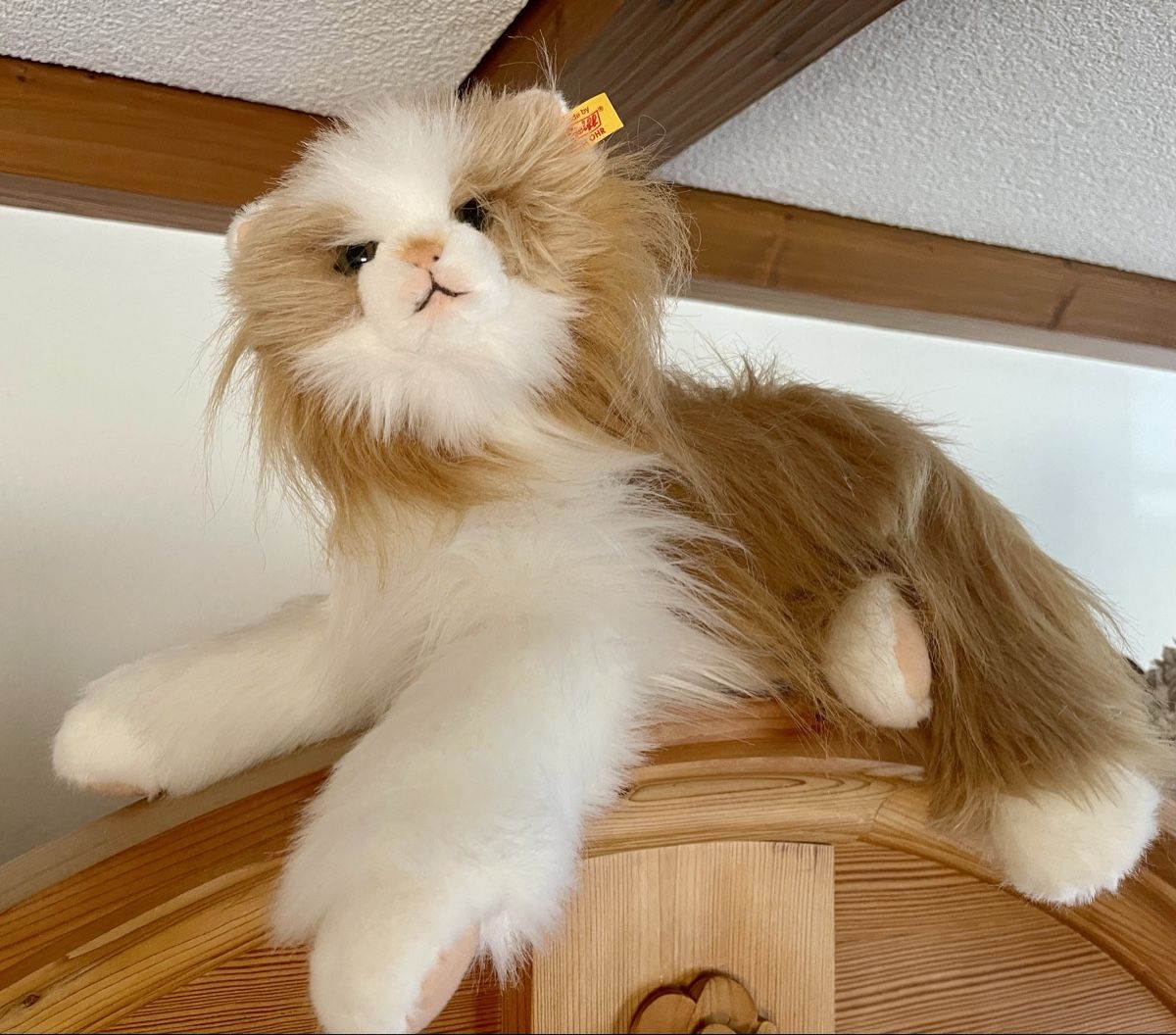 Steiff Giocattoli: Steiff Princess Katze, liegend, hellbraun/weiß – Usato da Meierskappel venduto da suesle 1