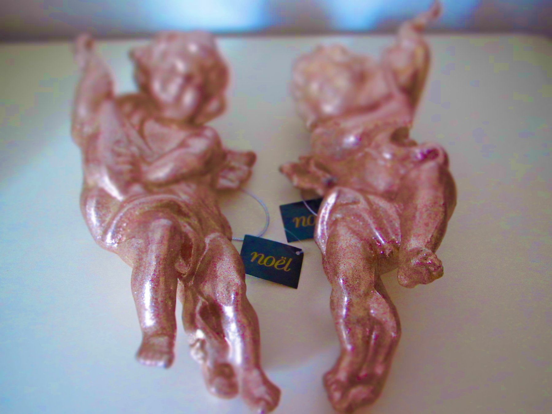 Figuren: 2 ANGES DORES A SUSPENDRE NEUFS – Neu (gemäss Beschreibung) aus Murten von Selliot