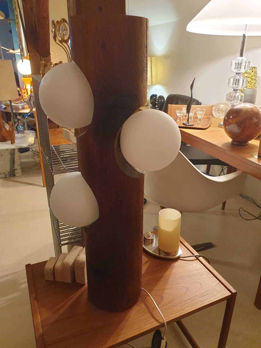 Temde Leuchten Lampade: Rare Tiki Lampe von Temde – Usato da rebstein venduto da spacy73 7