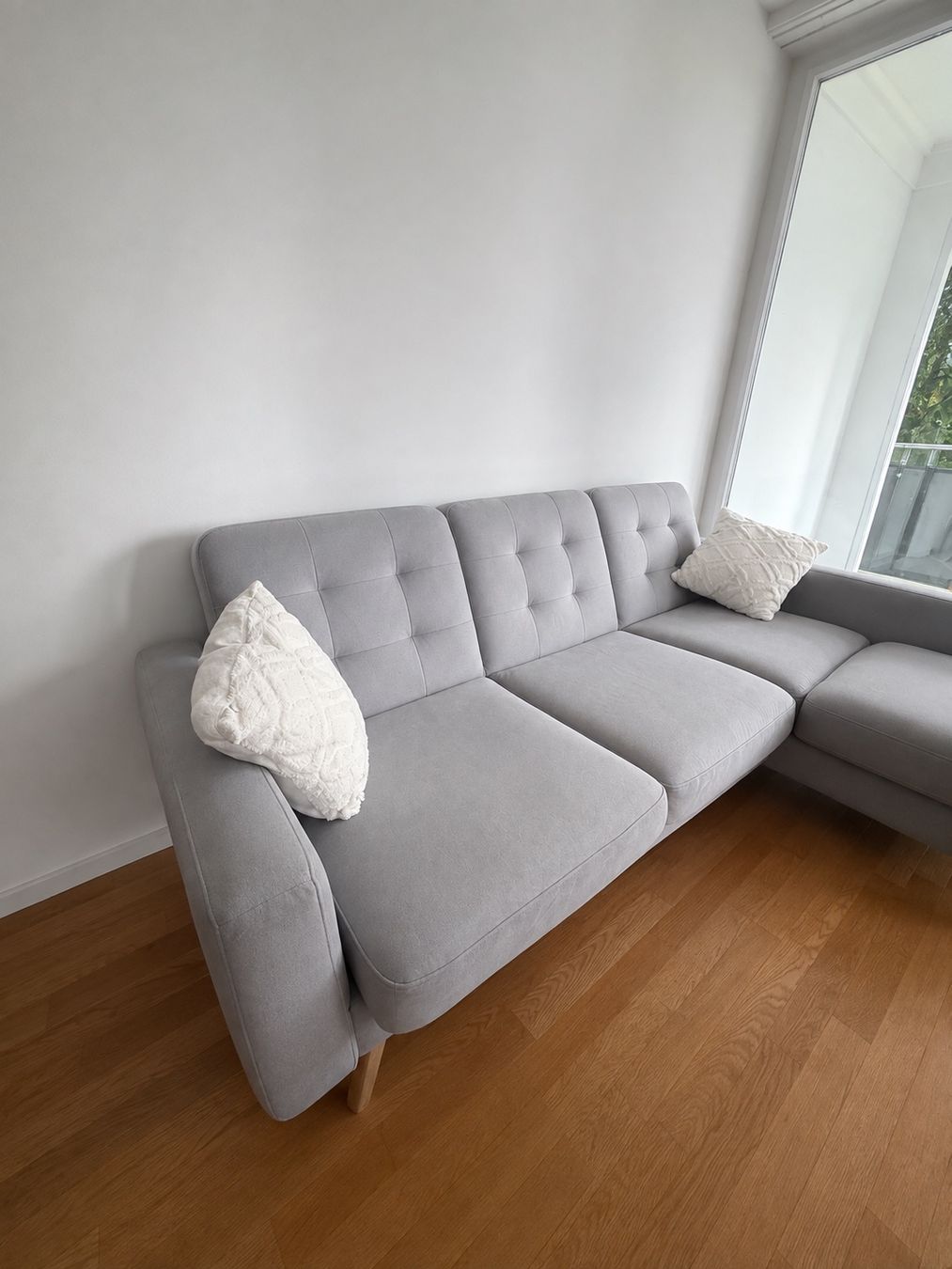 Sofas: Ecksofa Grau Stoff guter Zustand – Gebraucht aus Döttingen von mon_7qmc