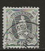 1906  40 Rp. Stehende Helvetia, lose, Stpl. BASEL
