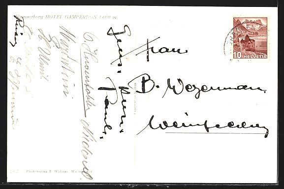 Cartoline postali: AK Flumserberg, Hotel Gamperdon – Usato da Berlin venduto da bartko-reher 1