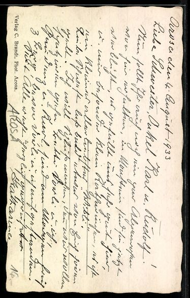 Cartoline postali: AK Arosa, Chalet am Waldrand – Usato da Berlin venduto da bartko-reher 1