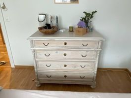Kommode Weiss Shabby Chic Landhausstil 4 Schubladen