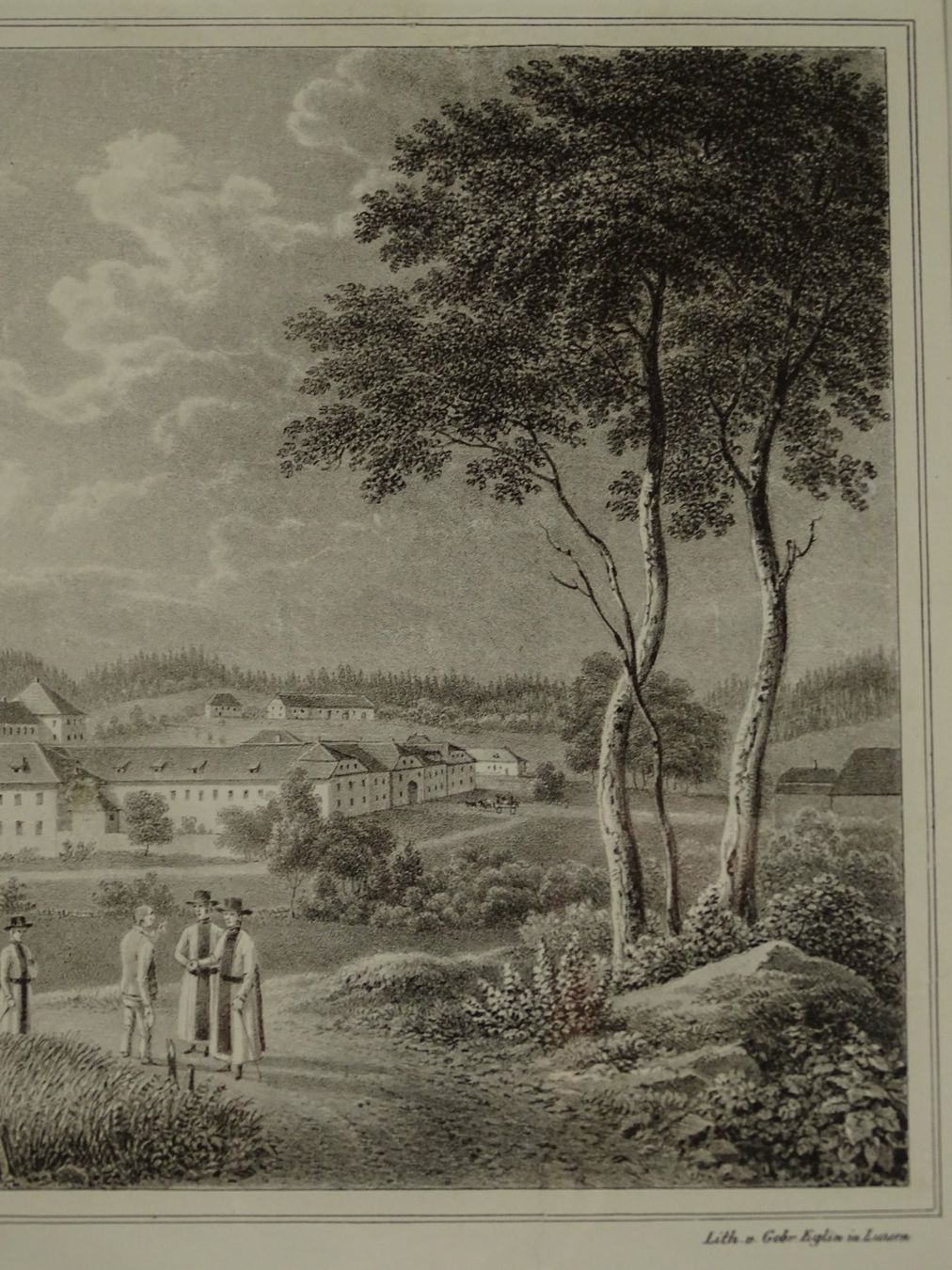 Incisioni: KLOSTER ST. URBAN, LITHOGRAPHIE UM 1850 – Usato da Grüningen venduto da Kartensammler 3