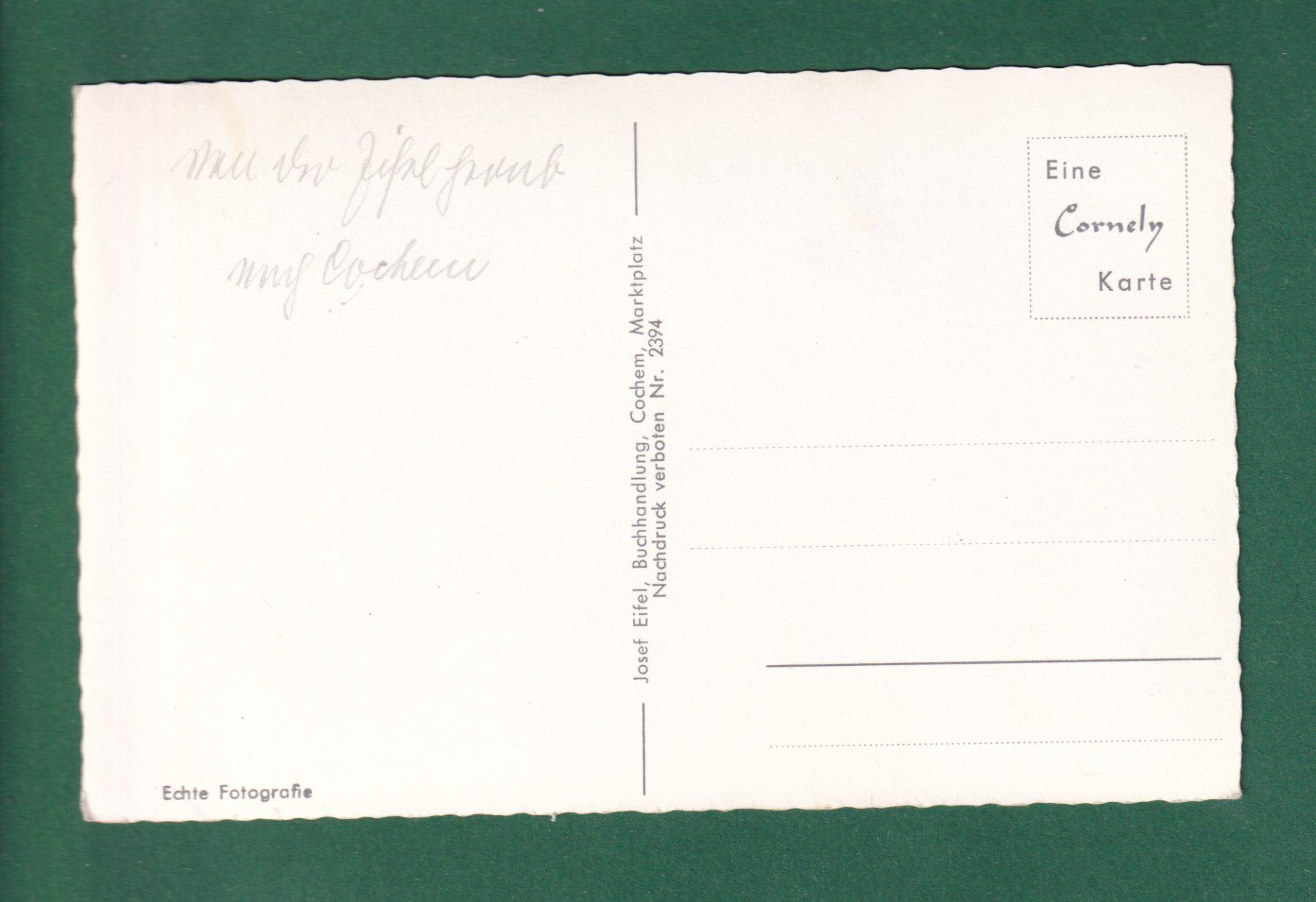 Cartoline postali: COCHEM - Blick von der Umkehr – Usato da Pully venduto da nicecards-shop 1