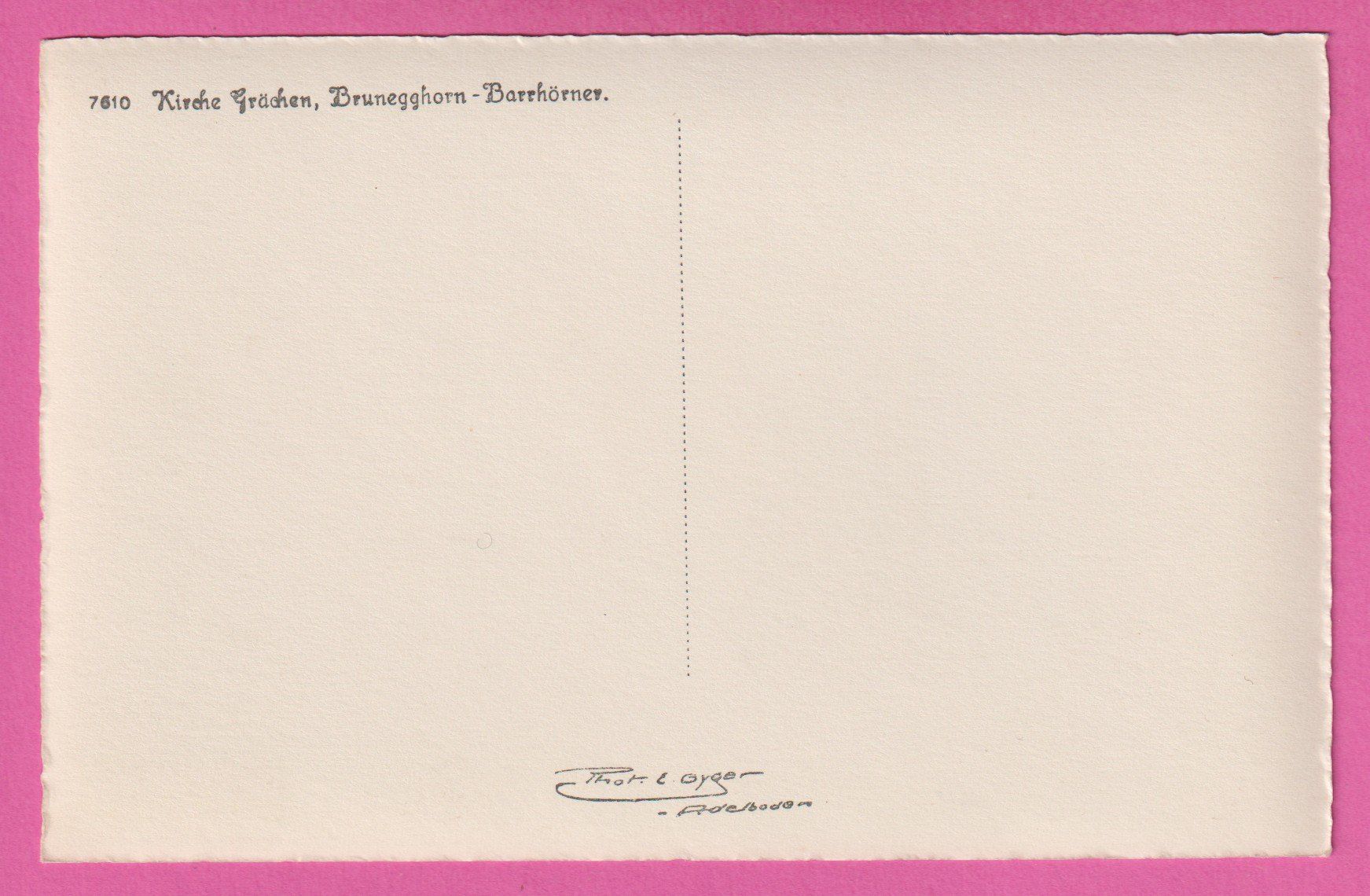 Cartoline postali: Kirche Grächen Brunegghorn - Barrhörner – Usato da Einsiedeln venduto da dillie 1