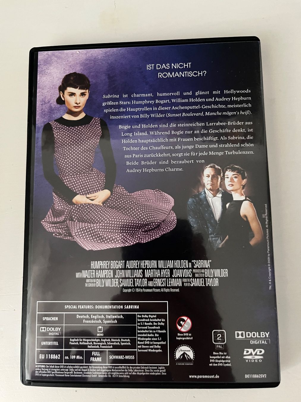 Tutti i DVDs: Sabrina DVD Special Edition - Audrey Hepburn – Nuovo (secondo la descrizione) da Sierre venduto da black.box 1