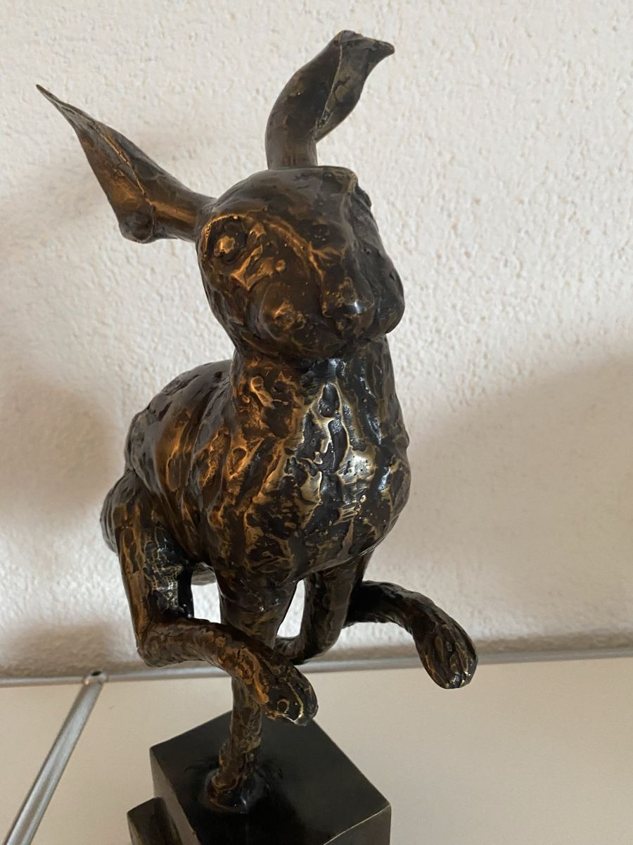 Skulpturen & Statuen: Bronze,  rennender Feldhase – Neu (gemäss Beschreibung) aus Zürich von eileenchen1 5