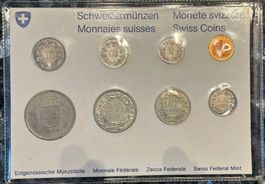Schweizer Münzen Komplettsatz, Jahrgang 1976, Top Zustand