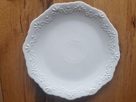 6x weisse Chic Antique Speiseteller